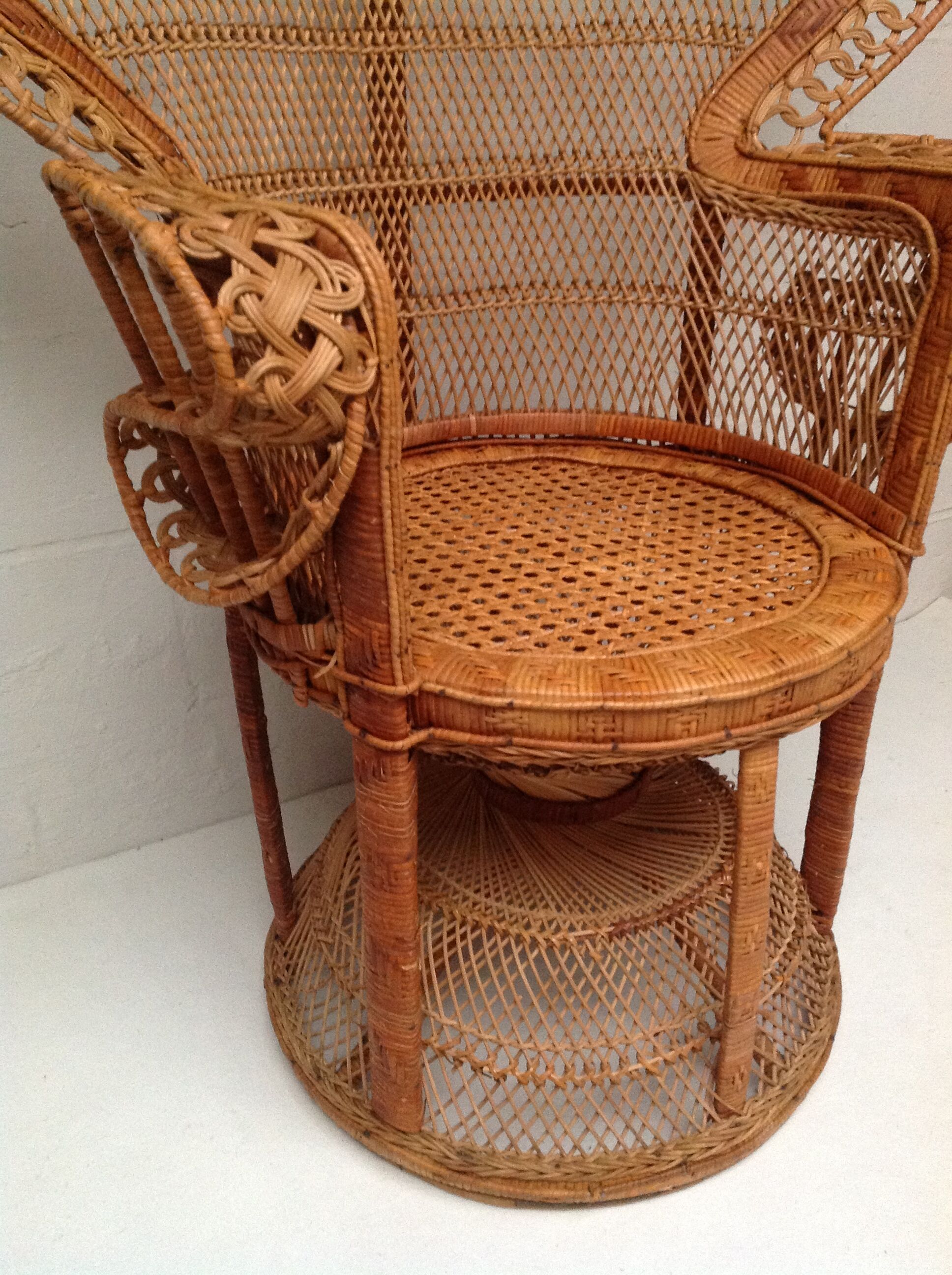 Armchair Emmanuelle rattan 1970