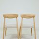 Pair of linen dining chairs