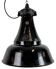Industrial Black Enamel Bauhaus Pendant Lamp, 1930s