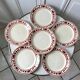 Set of 6 flat plates Badonviller model "Barbizon" 30s