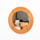 Round pine mirror by Glasmaster Markaryd, Sweden, 1970's