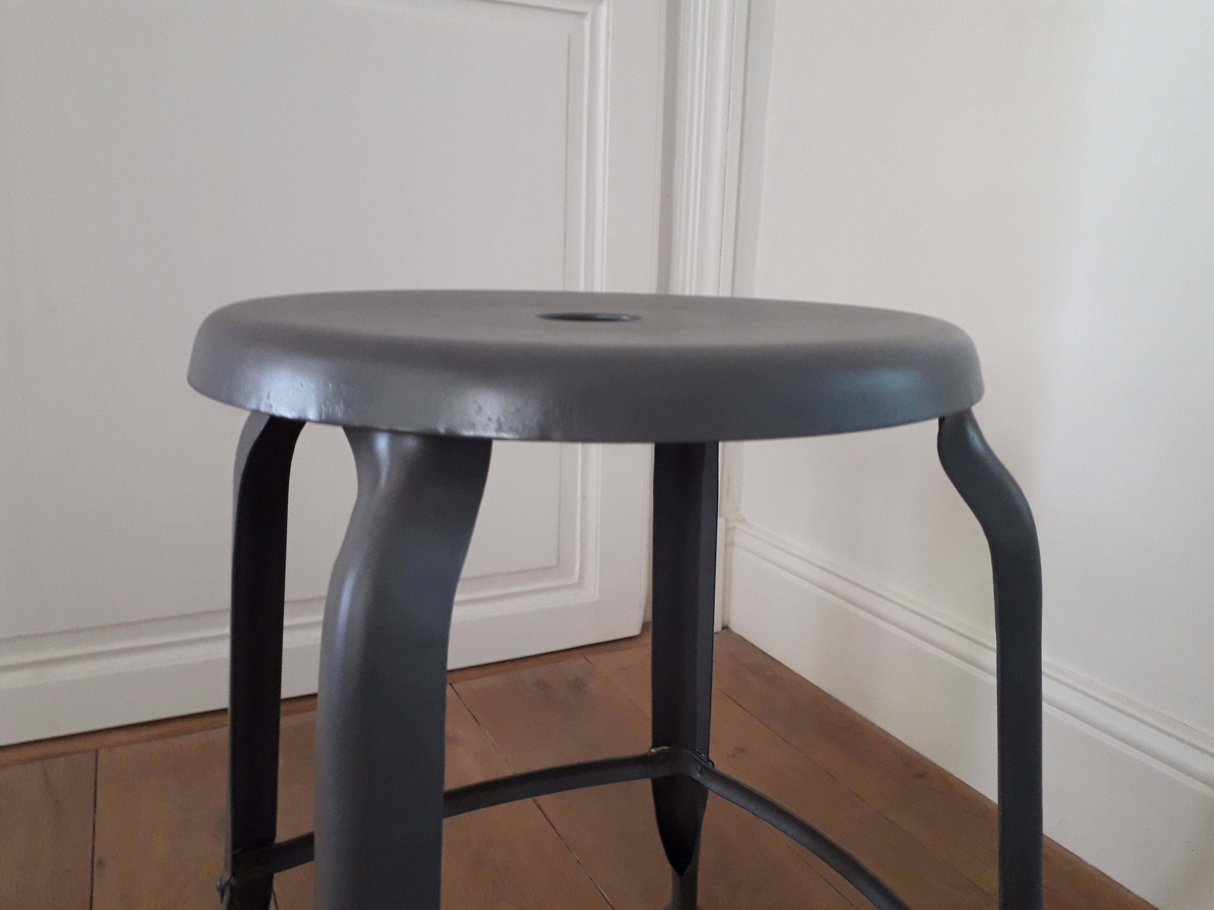 Industrial stool in crude steel
