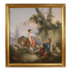 Great 18th century French painting, romantic pastoral scene