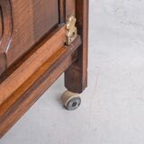 Guillerme et Chambron Oak Mid-Century French Bar Cabinet