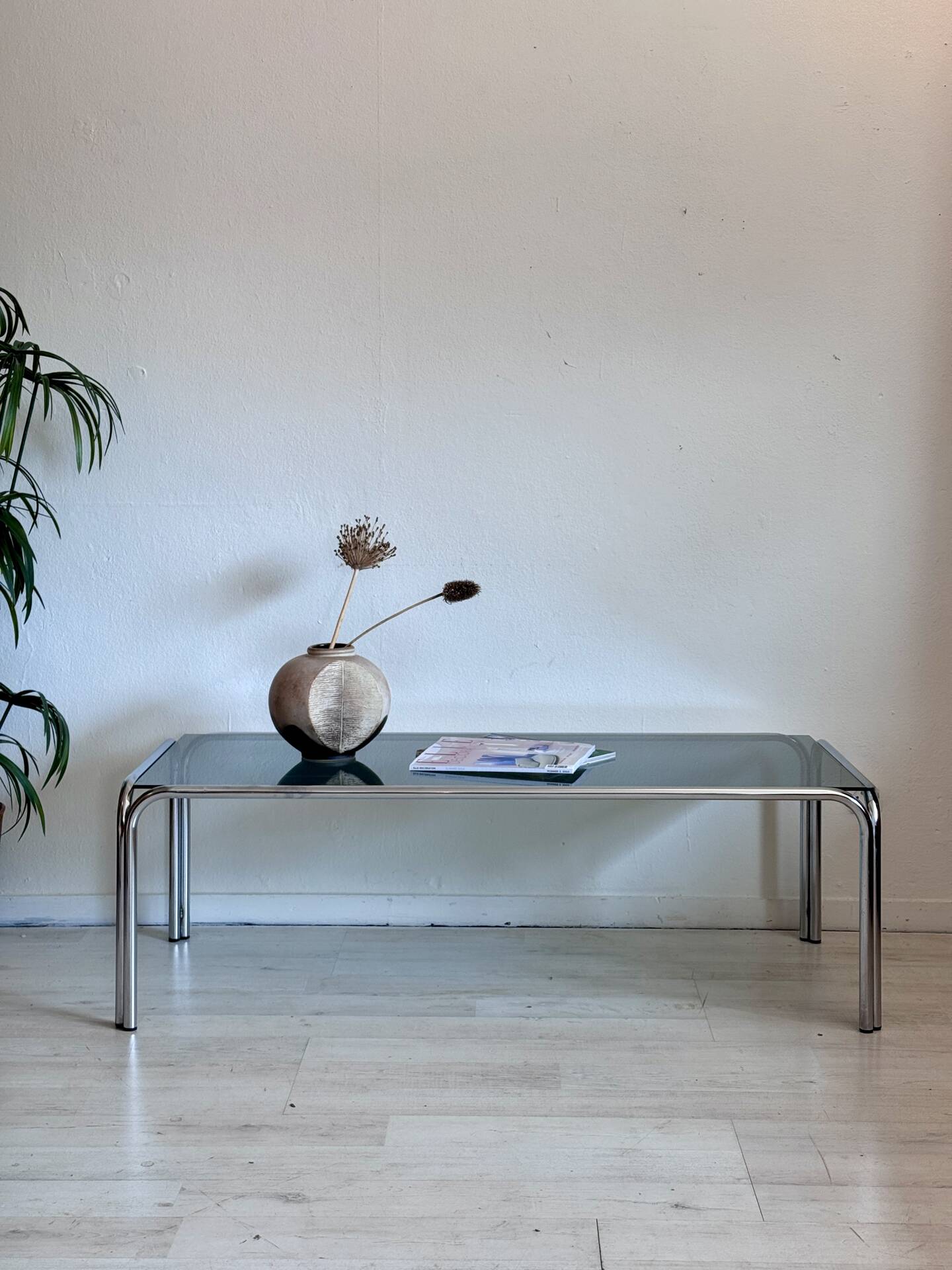 Vintage chrome coffee table 1970’s