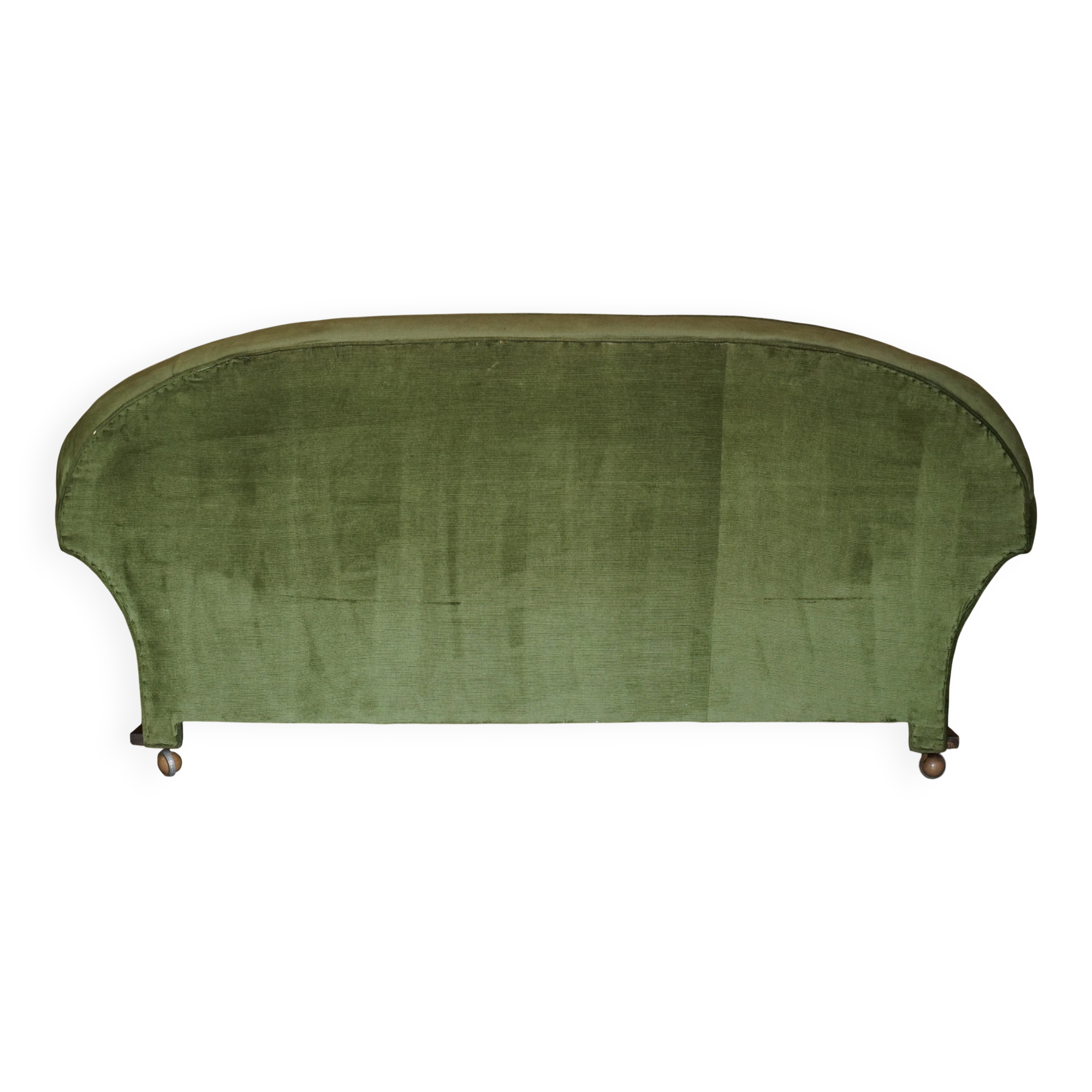 Art Deco Canapé Circa 1920 in Walnut, Cherry and Velvet