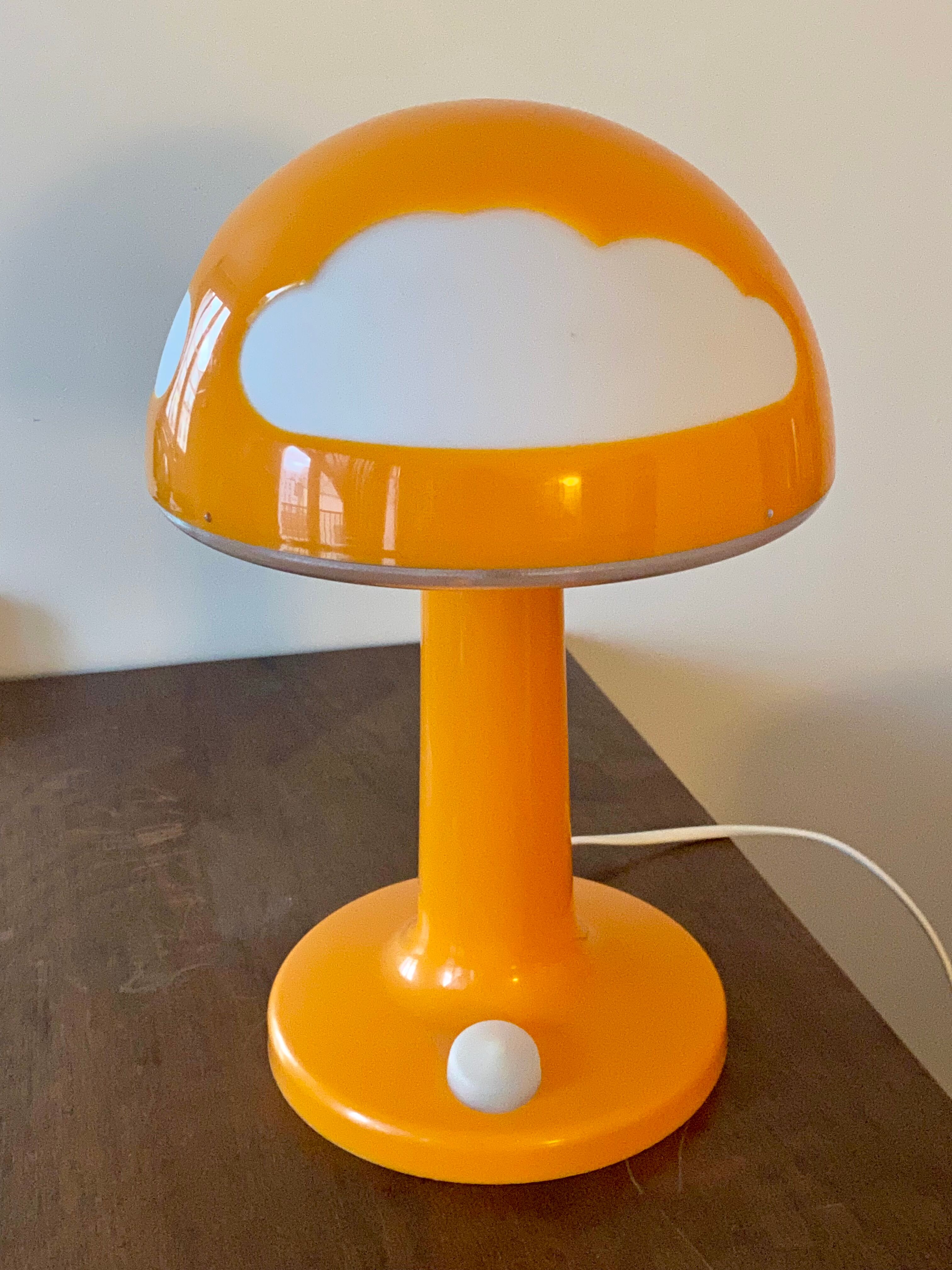 Cloud mushroom lamp Skojig Ikea orange design Henri Preutz