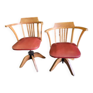 Paire de fauteuils de - bureau 1960