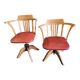 Pair of adjustable office chairs vintage 1960