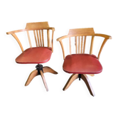Pair of adjustable office chairs vintage 1960
