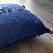 Moroccan blue Berber cotton cushion