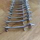 Knife doors dog basset / dachshund silver metal