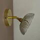 Vintage molded glass lampshade wall light