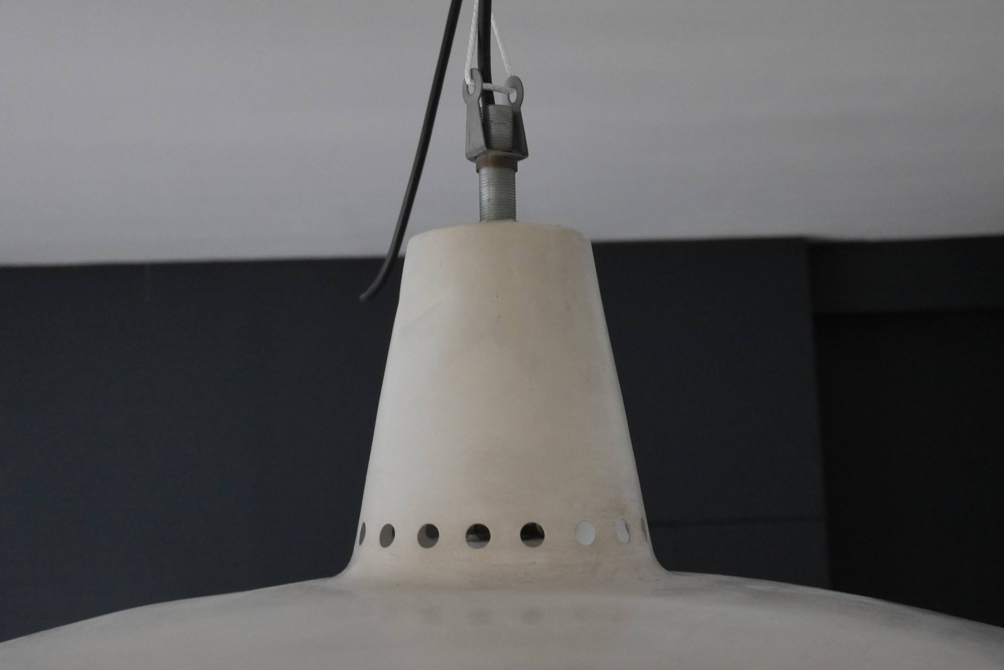 large metal pendant lamp from the 60s