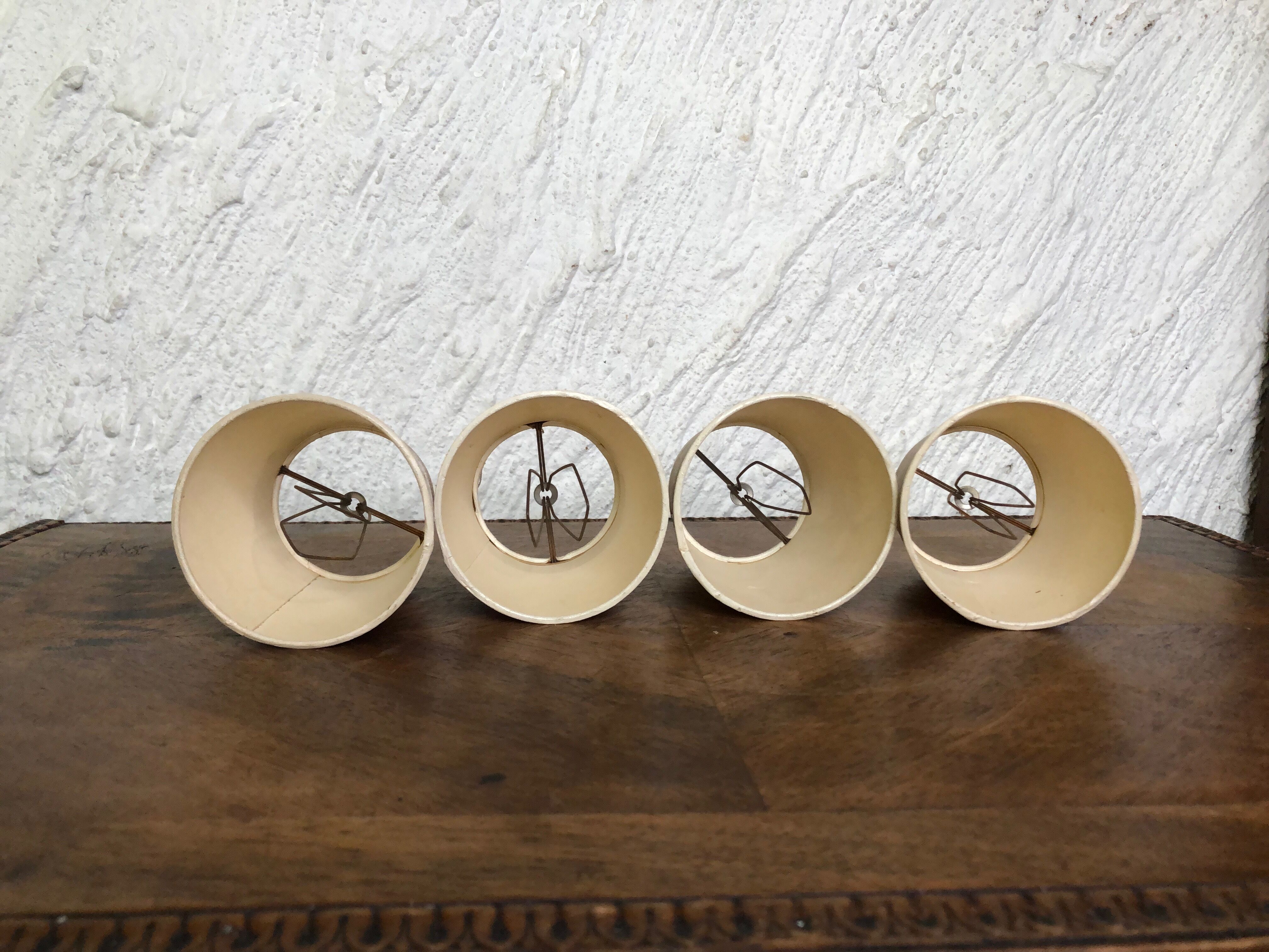 Lot de 4 petits abat jours à pince