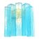 Impressionnante applique contemporaine composée d'éléments « carrés » en verre de Murano bleu clair.  Luxe moderne