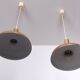 Set Solken Leuchten Brass ceiling lamps 1970s Germany