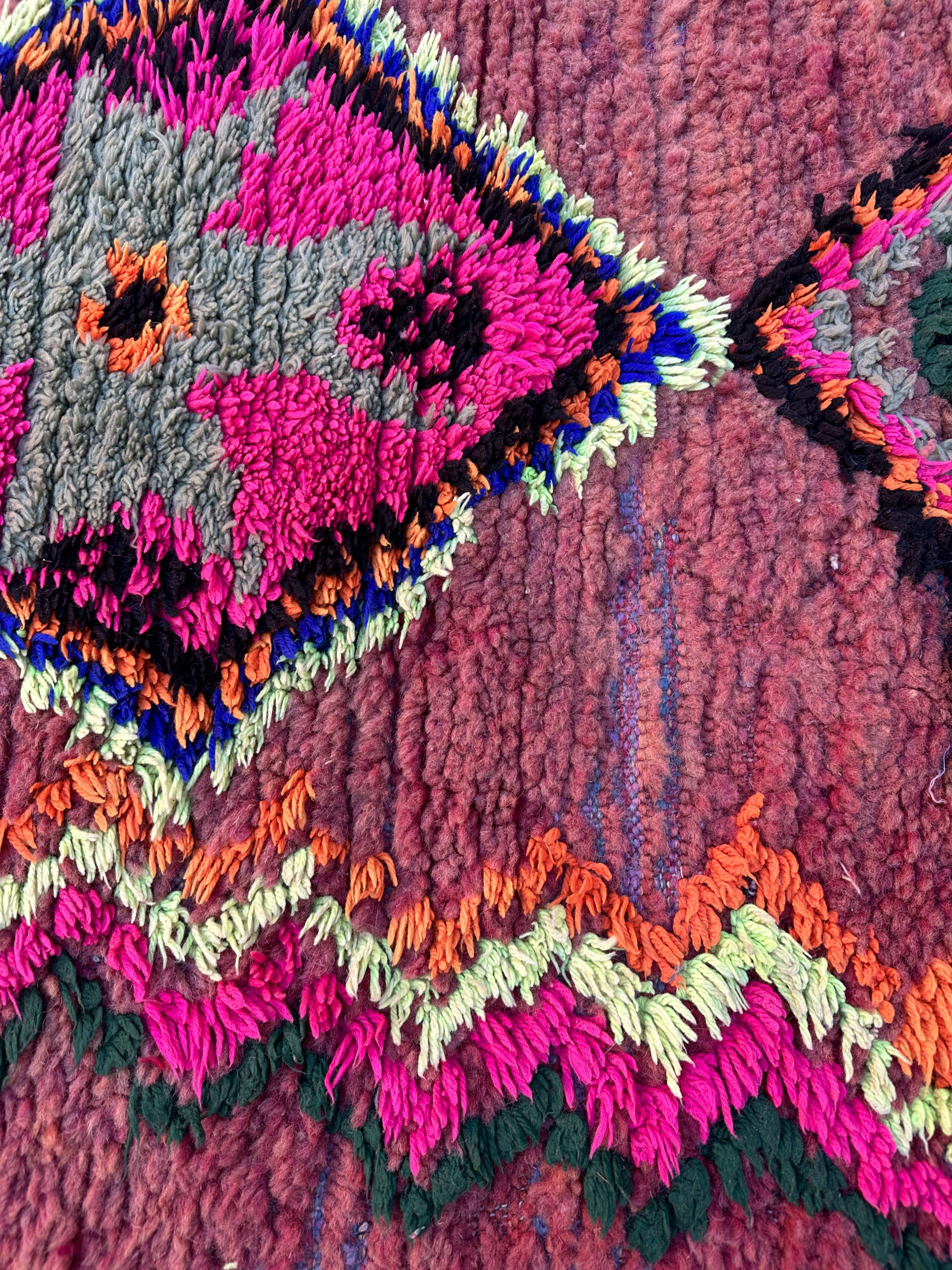 Tapis Marocain Boujad coloré - 90 x 246 cm