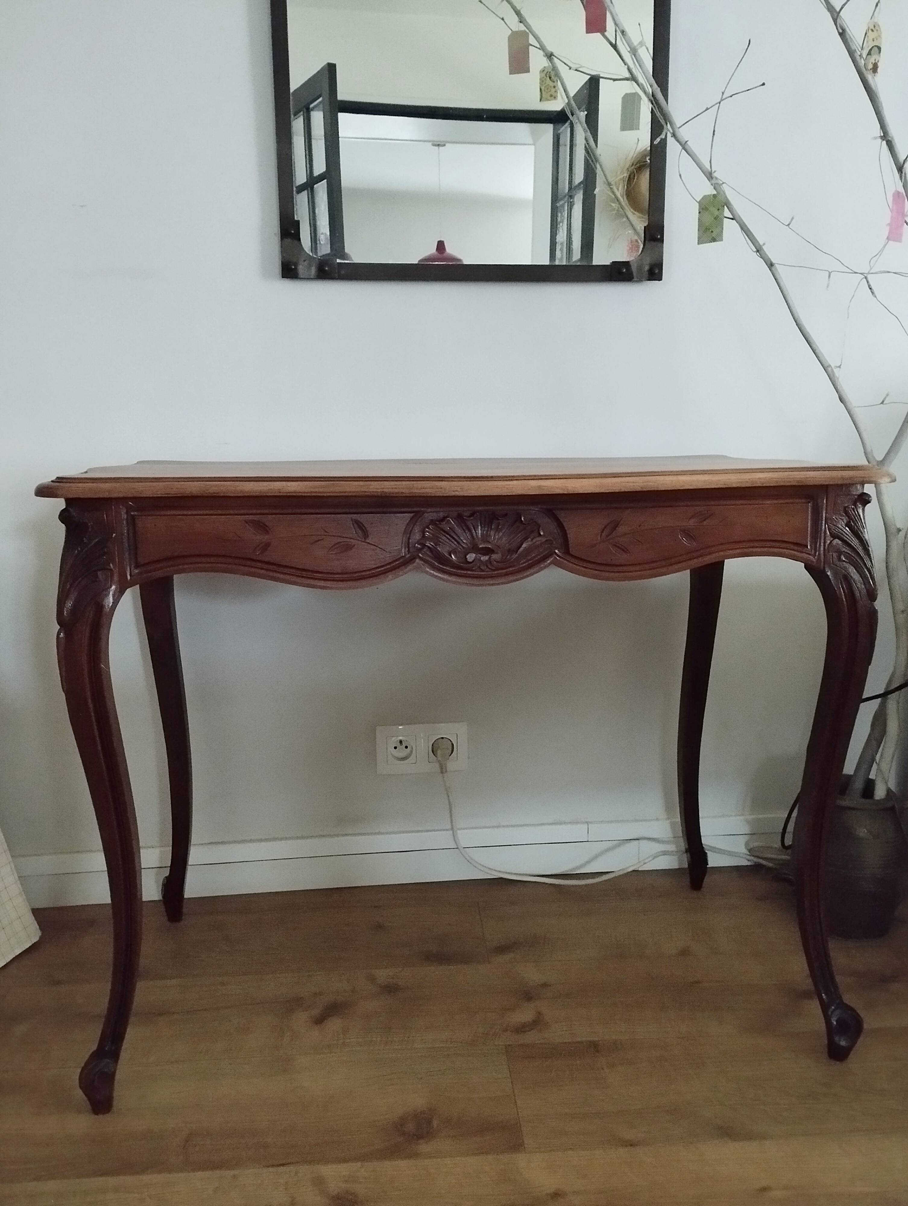 Secretary table, Louis XV style side table.