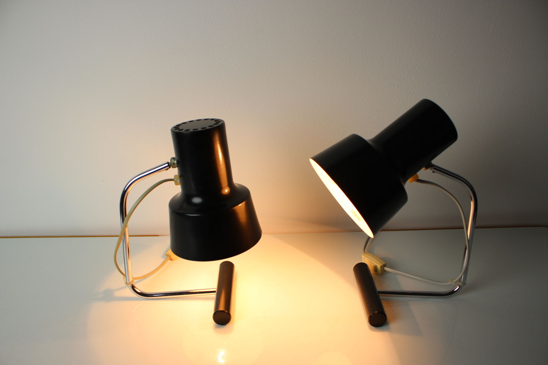 Lampes de table du milieu du siècle conçues par Josef Hurka pour Napako, années 1970