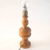 Turned wooden lamp base