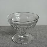 Set of 10 small vintage glass ice cream bowls.