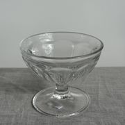 Set of 10 small vintage glass ice cream bowls.