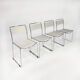 Set of 4 italian spaghetti dining chairs, 1970s