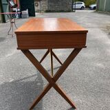 Scandinavian 60s teak desk with 2 drawers.
