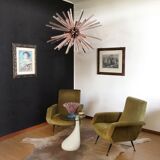 large vintage chandelier "Sputnik" - 50 ROSES prisms