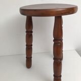 Wooden stool turned tripod foot