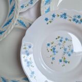 Assiettes creuses bleu vintage