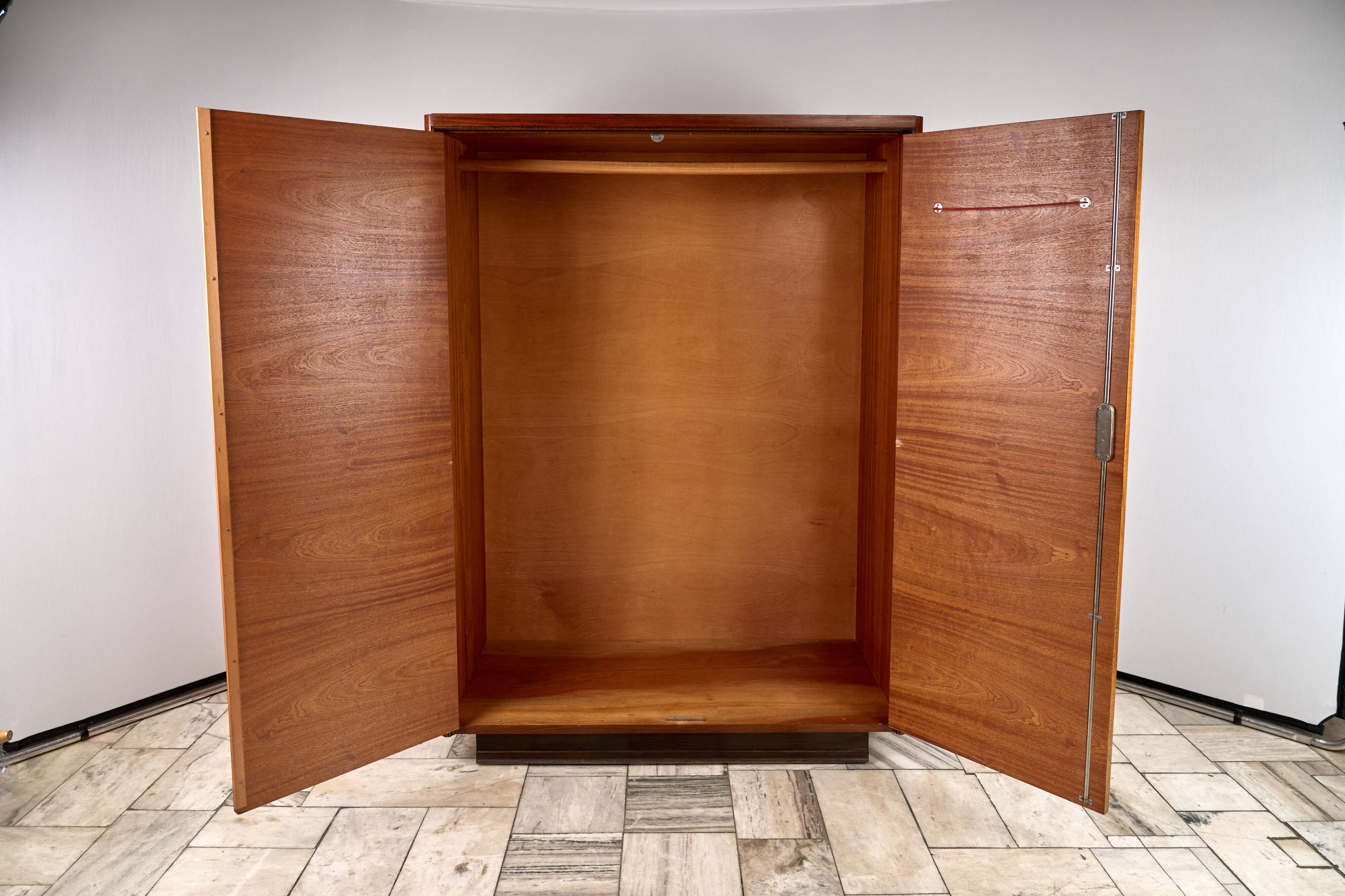 Art Deco Wardrobe, Český Nábytek, 1960, Czechoslovakia