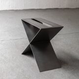 Contemporary stainless steel side table by Lena Coupez, Belgium, 2024