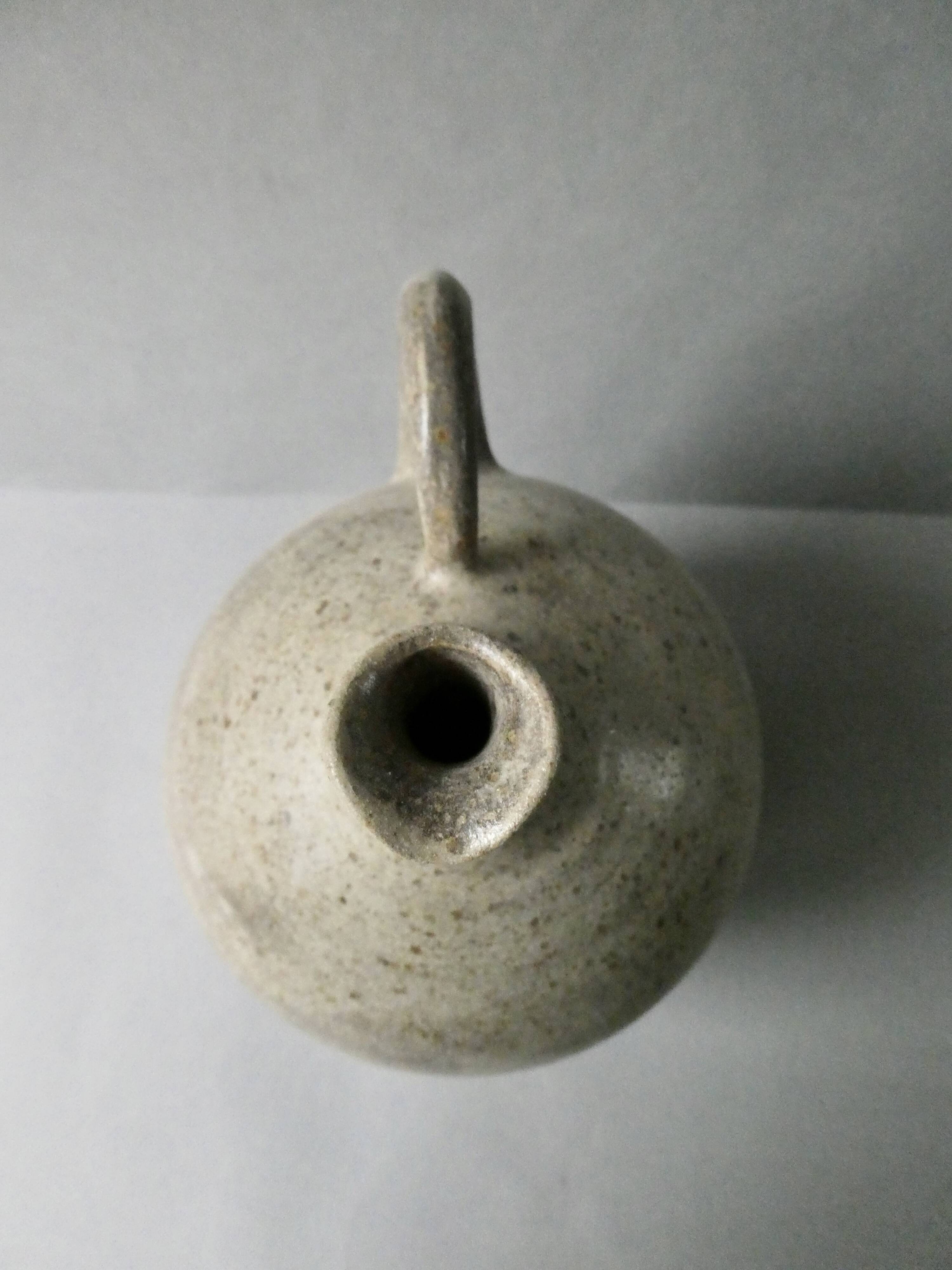 Stoneware pitcher vase with a very thin neck, circa 1970