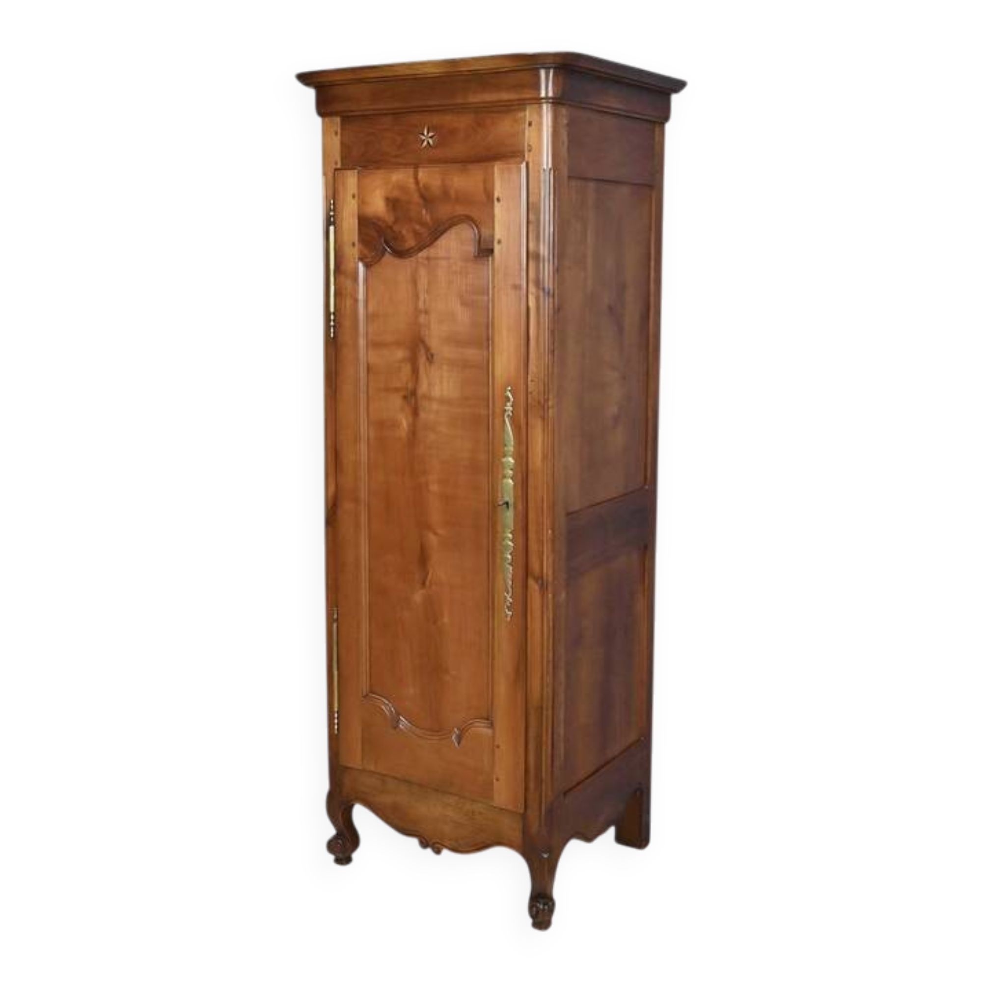 Standing man in cherry wood, Louis XV style – late 19th century