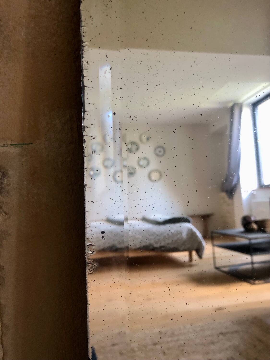 Antique bevelled mirror