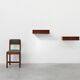 Pair of Mid-Century Modern Danish Wall-Mounted Nightstands in Walnut