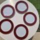 Set of 5 large fine porcelain plates, first choice.