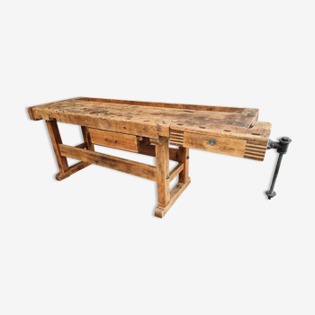 Old workbench Ott beech kitchen island or side table