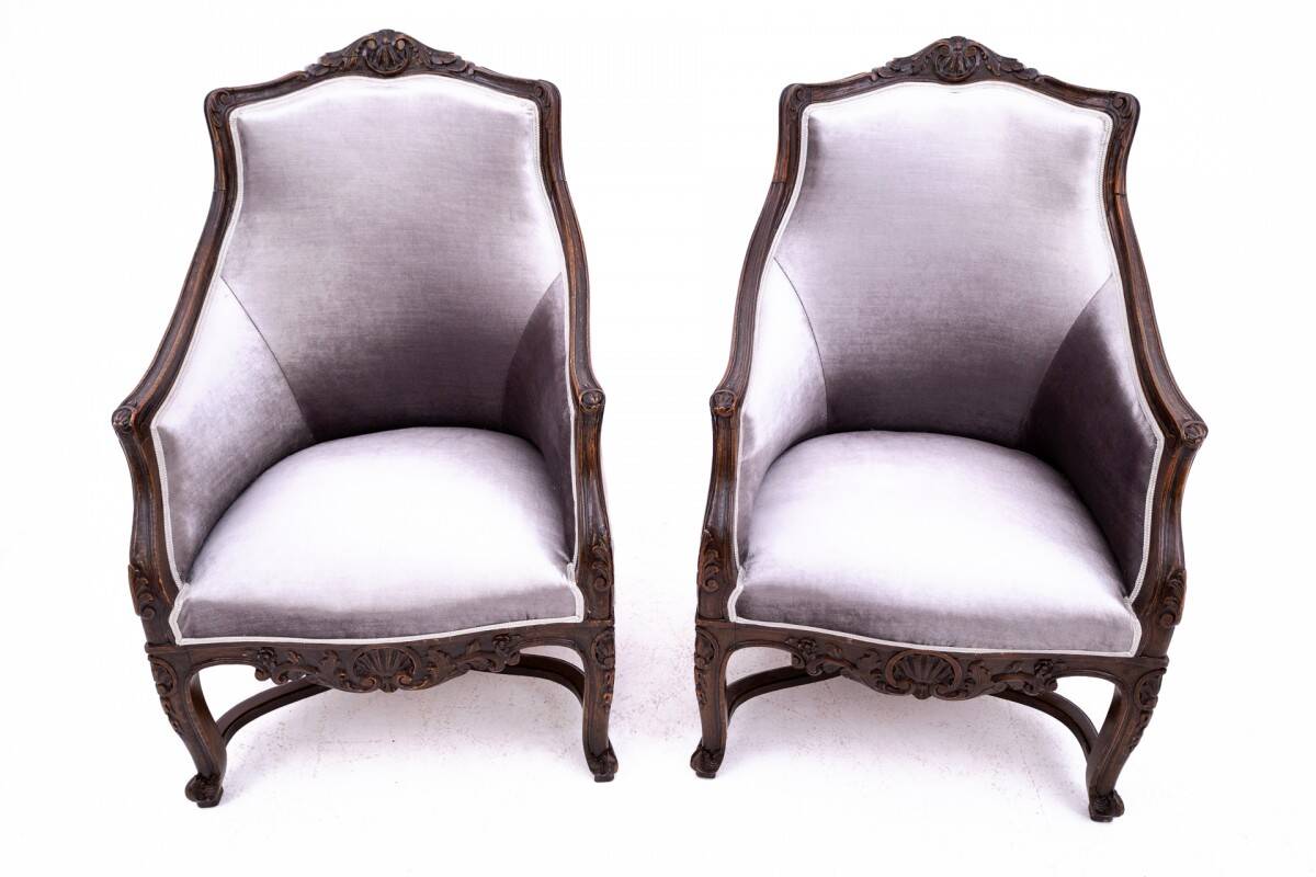 Armchairs, France, circa 1890.