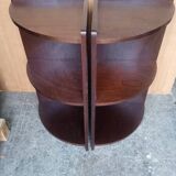 Pair of art deco style mahogany corner cabinets