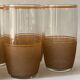 Ensemble de 8 verres granités des années 60, service à orangeade