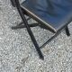 Set of 6 folding chairs, 70s design, 3 leather, 3 moleskin