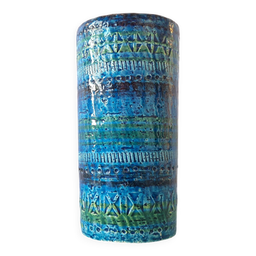 Vase en céramique de la série « Rimini Blu » par Aldo Londi pour Bitossi, Italie, années 1960