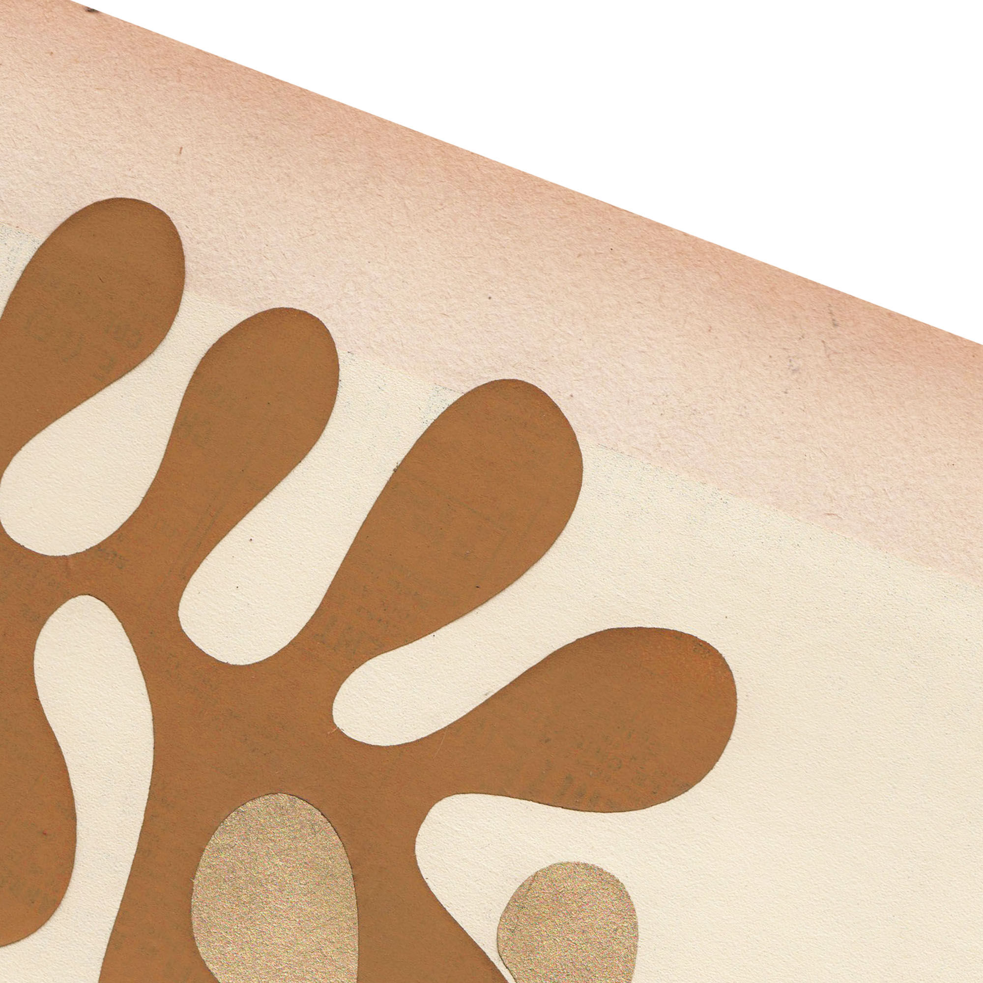 Original Matisse-inspired collage dated and signed without frame