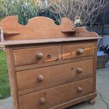 Chest of drawers from the 1980s in wood, very good condition