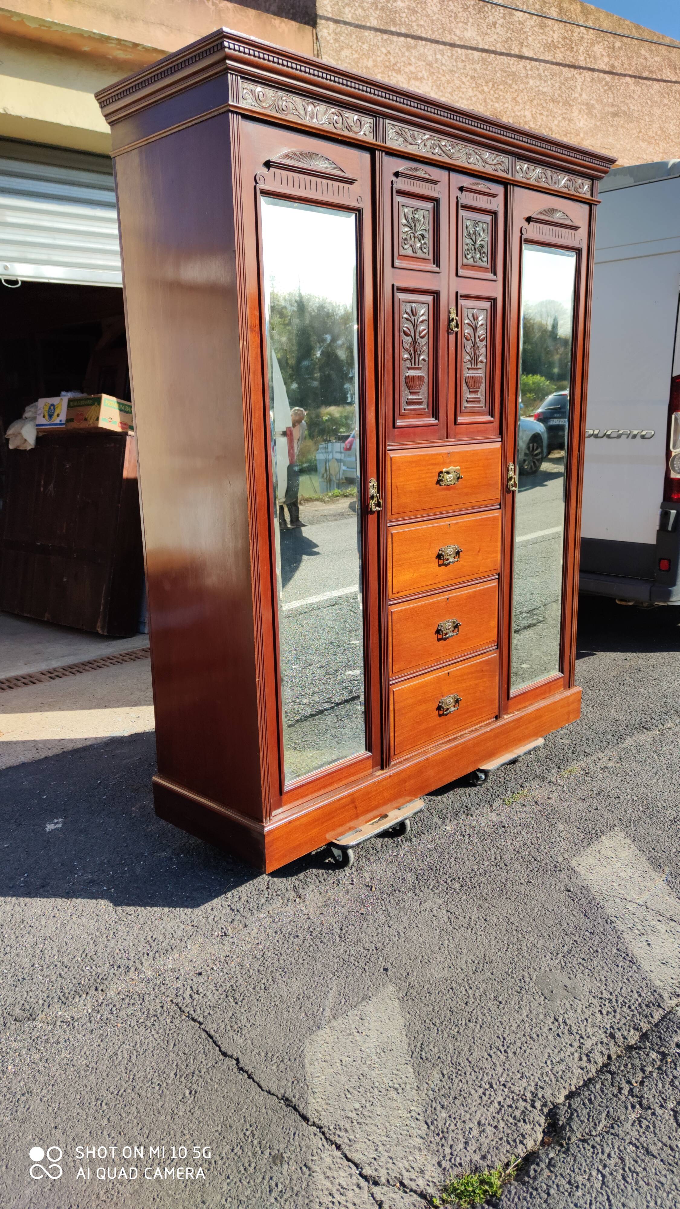English mahogany wardrobe circa 1920