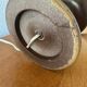 70s wooden chrome flower lamp