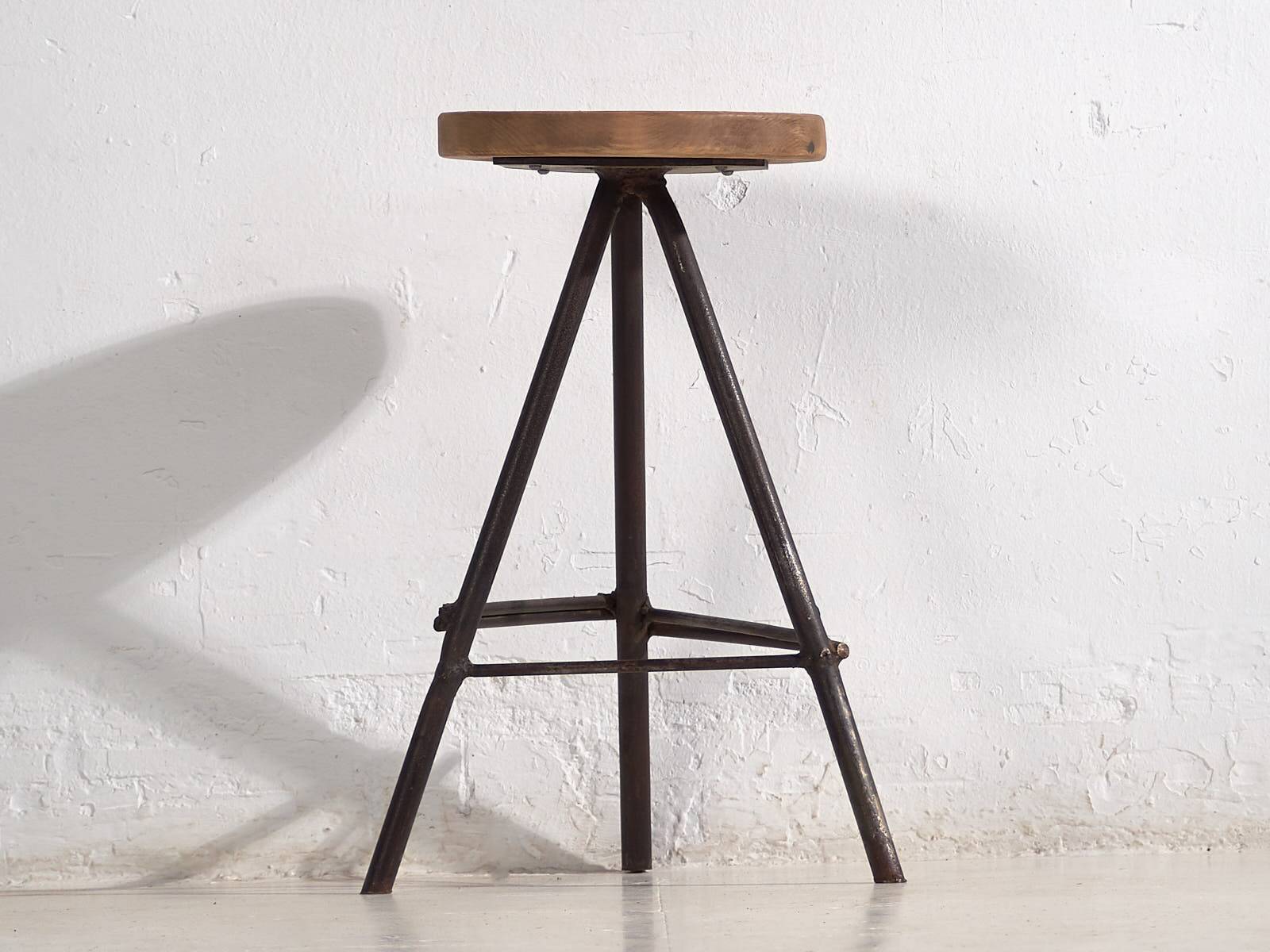 Round industrial style stool (c.1960) #1